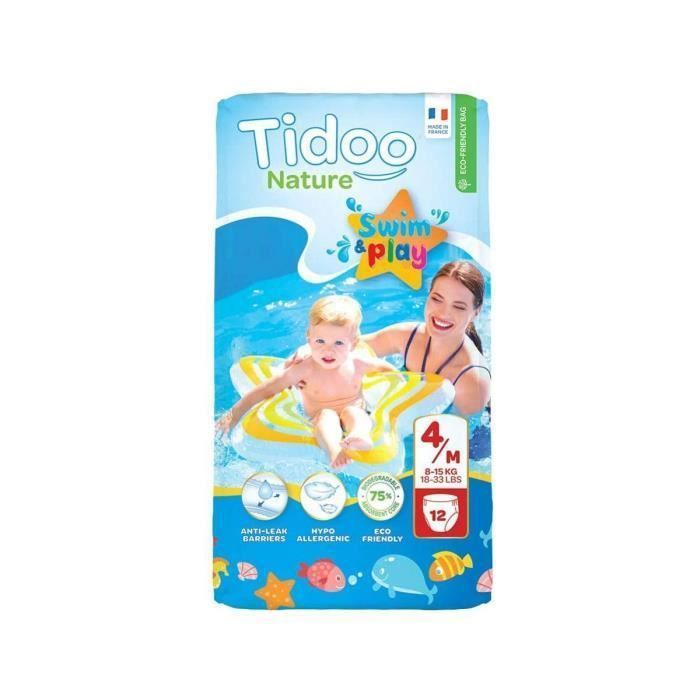 Culottes de Bain - TIDOO - Taille 4 - Little Swimmers - Bleu - Lot de 12