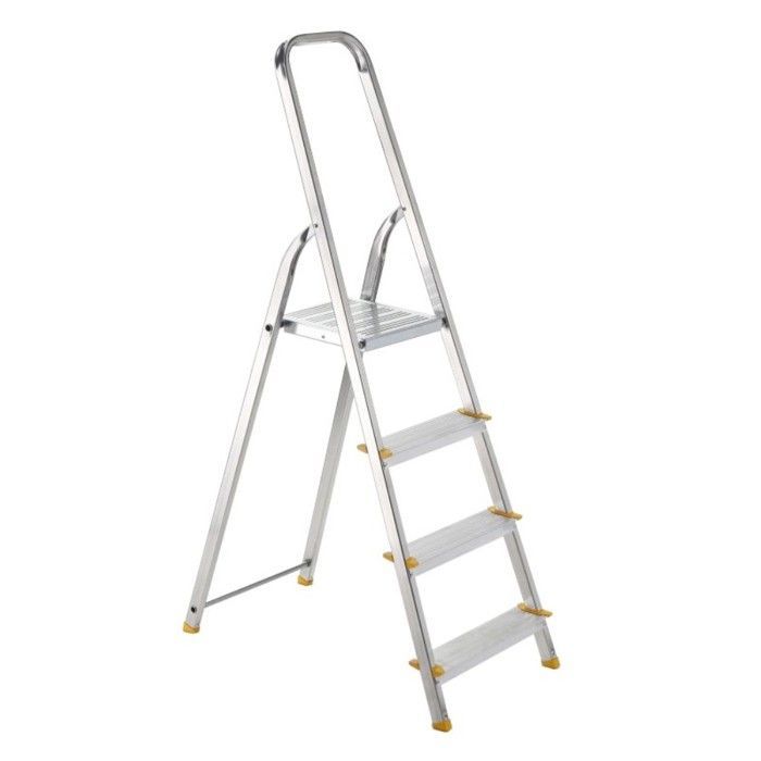 Escalera de tijera de aluminio de 4 peldaños EUROSTYL