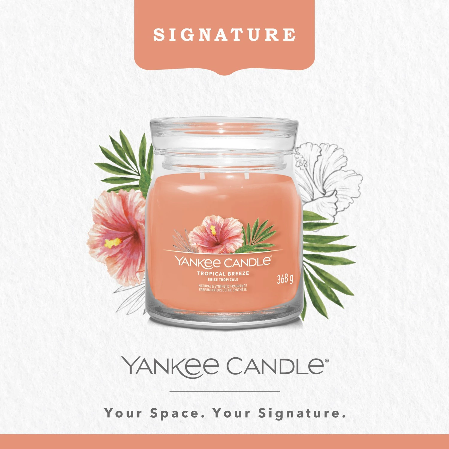 YANKEE CANDLE Moyenne Jarre Brise Tropicale