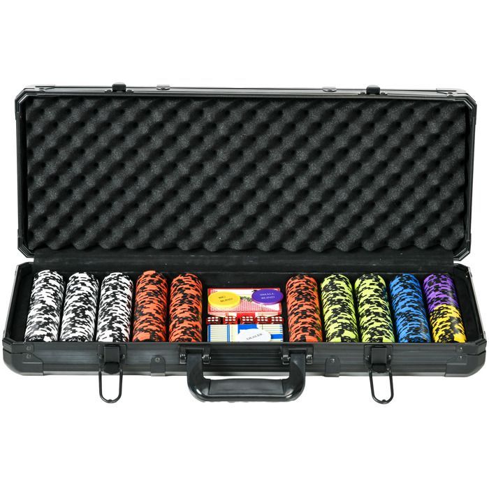 SPORTNOW - Mallette de Poker - Plastique - 57.5x24x10.5cm - Noir