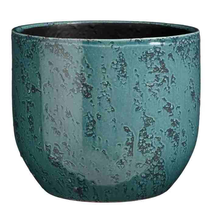 Maceta Sandro de Mica Decorations - 38x38x34 cm - Cerámica - Petróleo