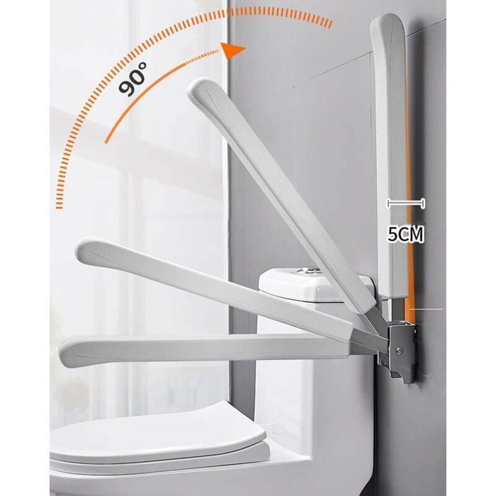 62 cm Haltegriff – Stehhilfe – Für barrierefreie Toiletten – Sicherheit für Menschen mit eingeschränkter Mobilität
