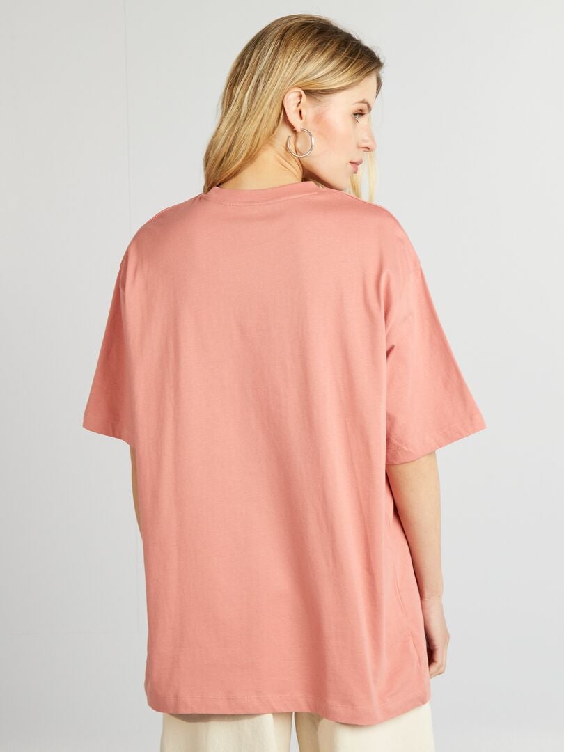 Oversized basic T-shirt - ROZE