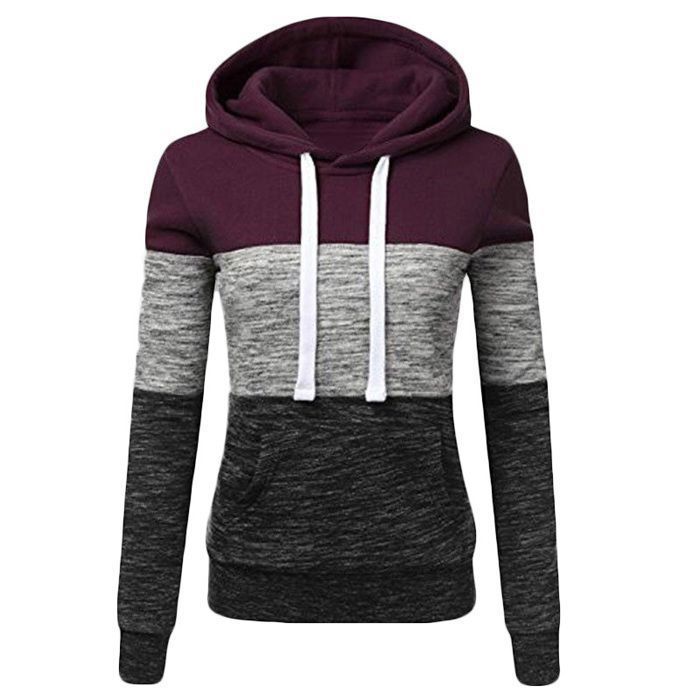 Sudadera con capucha para mujer de Épissure, chaqueta de invierno de manga larga a la moda, color morado.