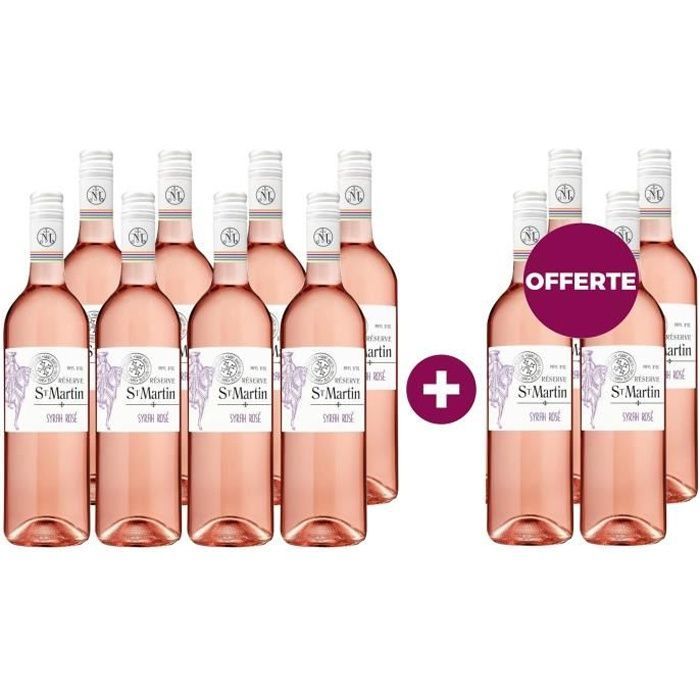 Réserve St Martin Pays d'Oc 2025 - Vino rosado Languedoc-Rosellón, 8+4 botellas, 75cl