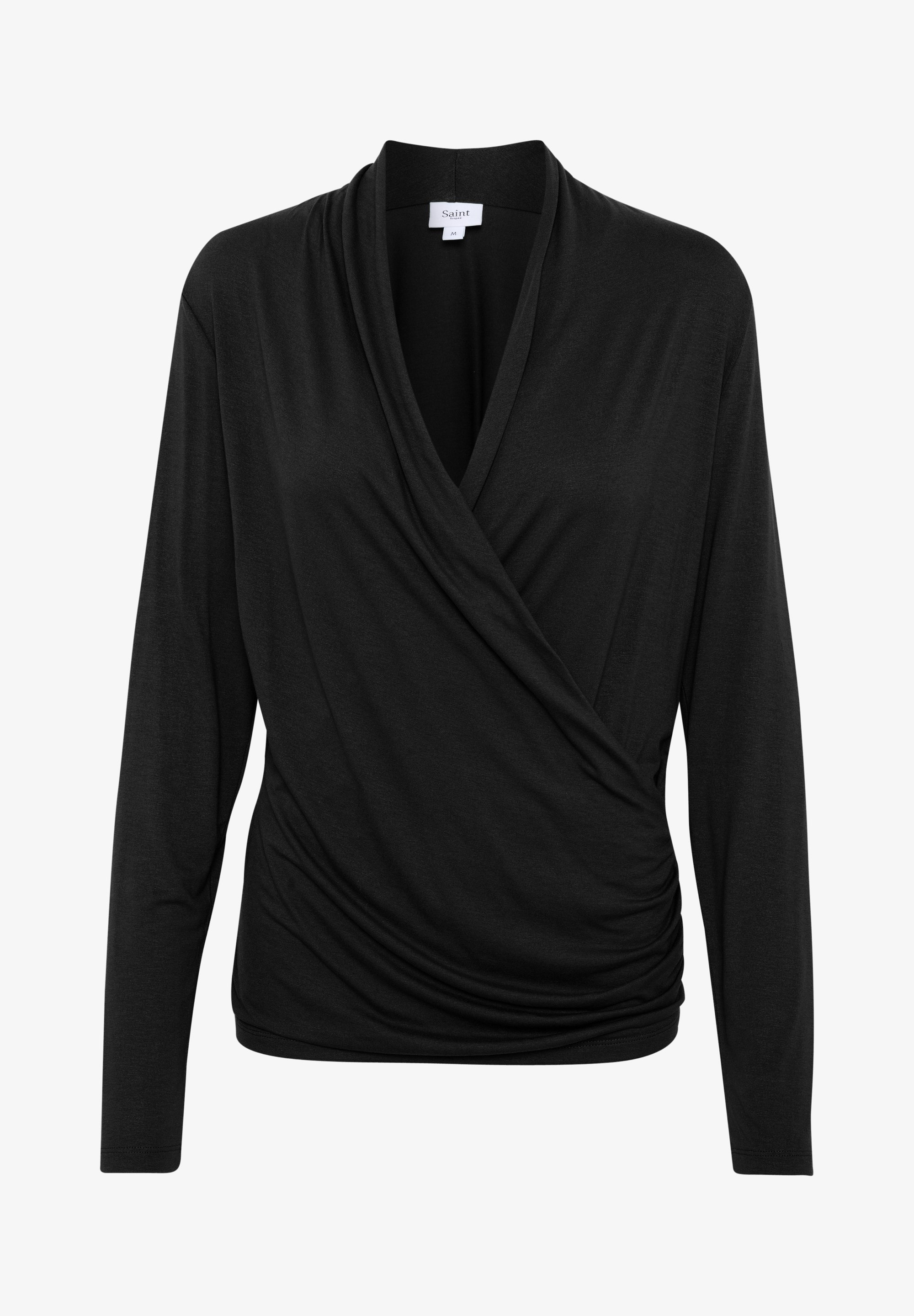 Saint Tropez VIGGASZ WRAP - Top met lange mouwen - zwart