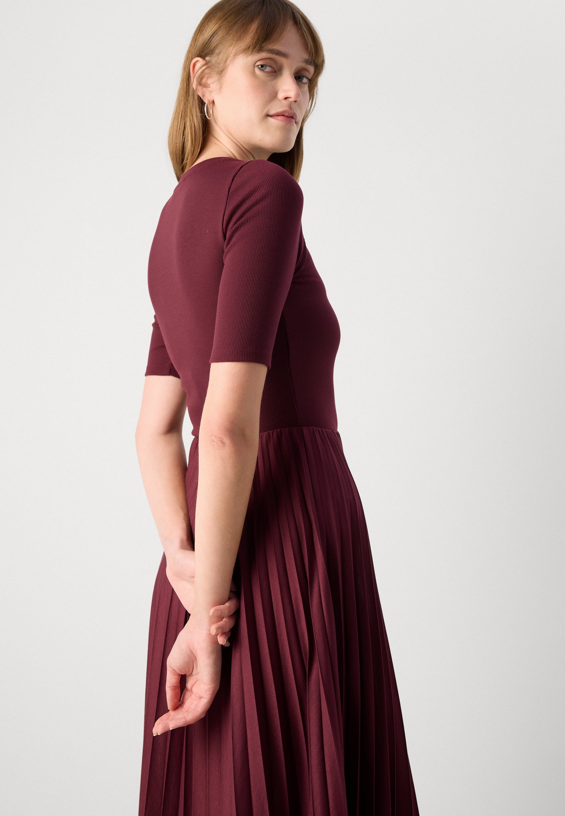 DKNY tankjurk met balletmouwen en plooien - Dagjurk - Syrah