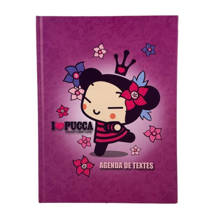 Anteckningsbok - Skola - 17 x 22 cm - Pucca - Rosa eller Lila - 1 sida per dag