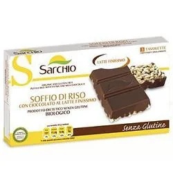 SARCHIO Sarchio Soffio rijstsnack met fijne melkchocolade, glutenvrij, 75 g