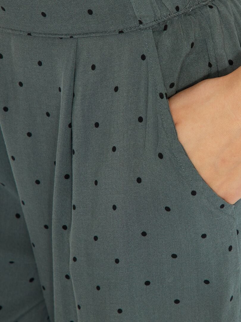 Pantalones de pijama suaves - VERDES