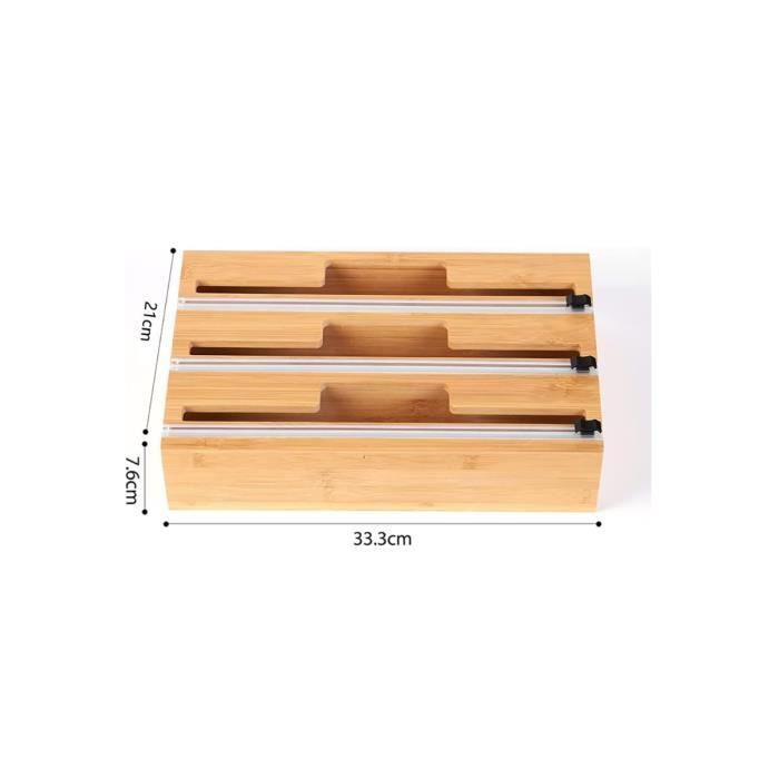Dispensador de papel de aluminio con cortador de cápsulas para cajón de cocina, compatible con rollos de 30 cm (12