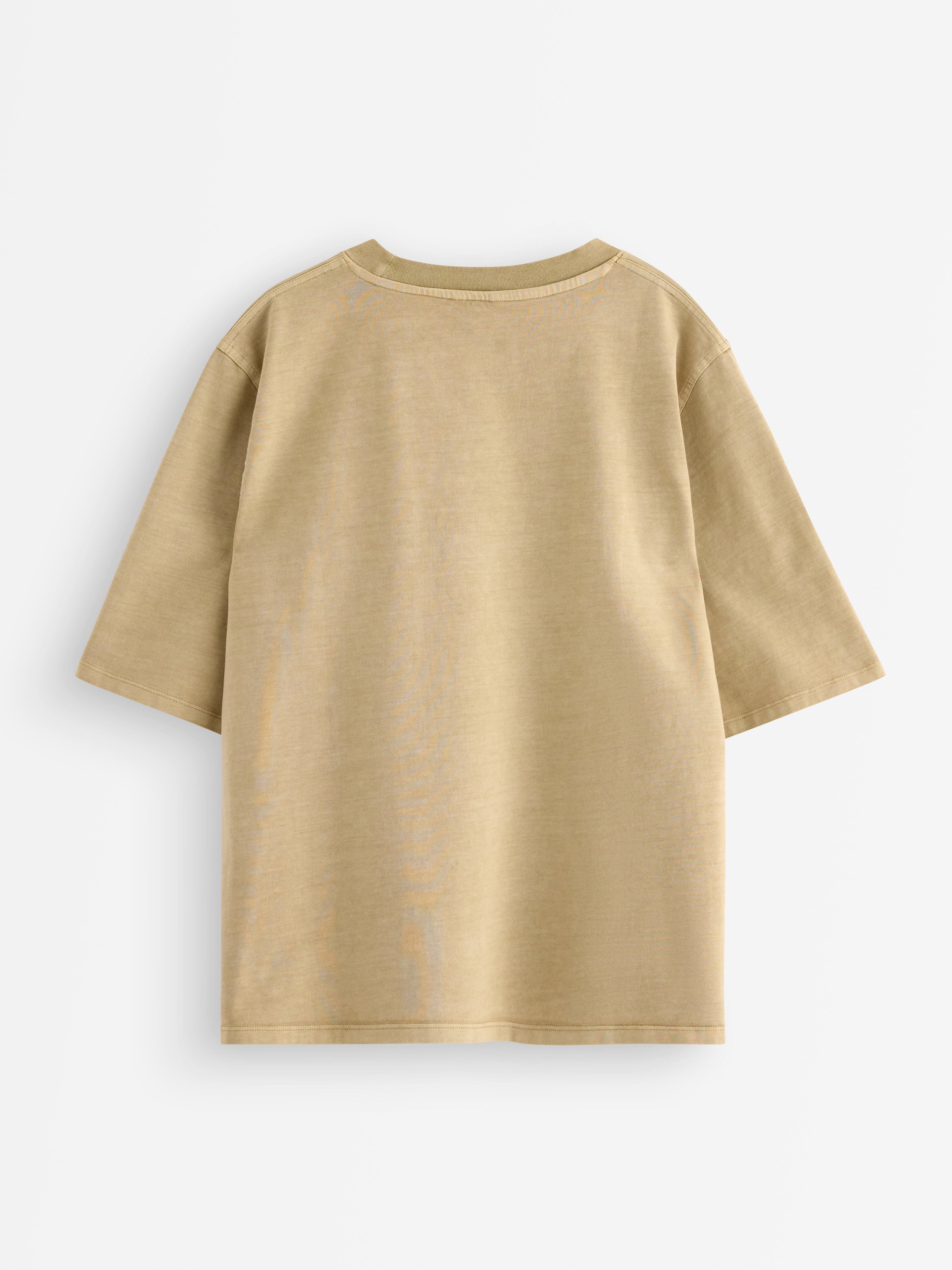 Camiseta extragrande beige