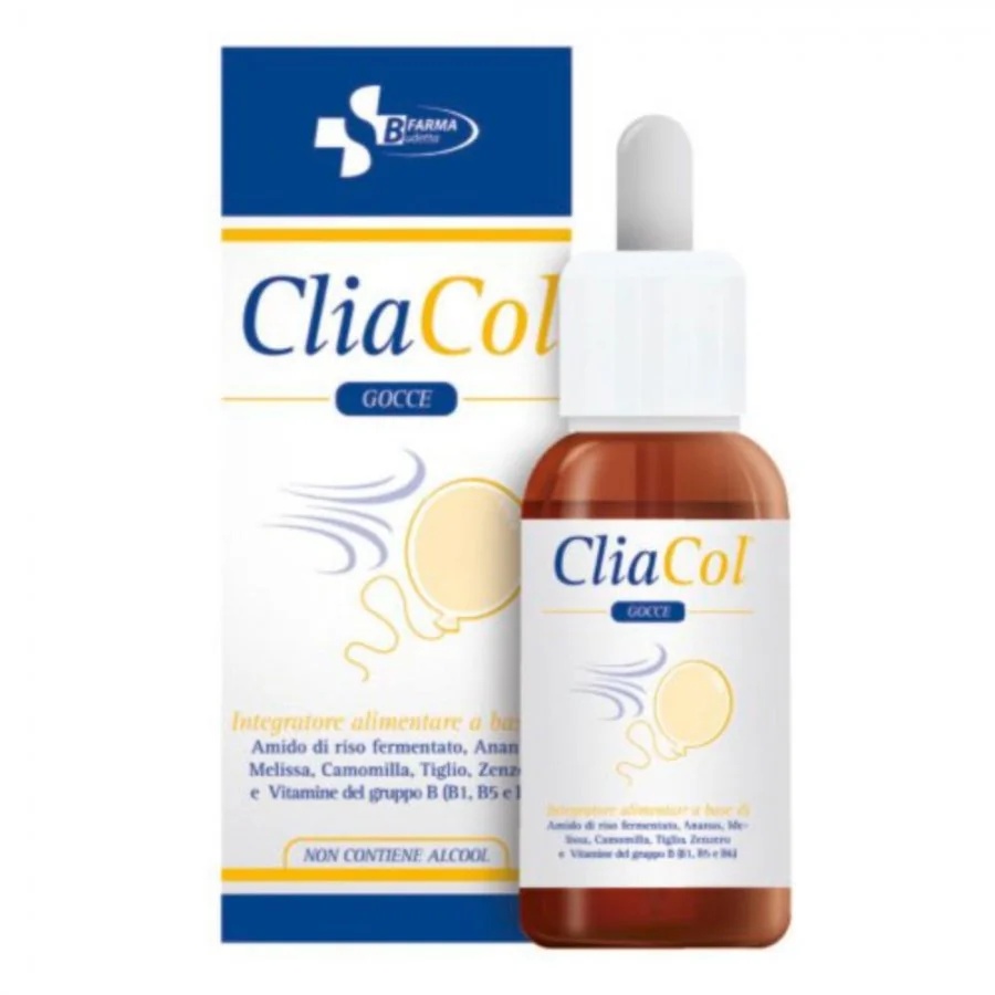 BUDETTA FARMA Gouttes Cliacol Complément alimentaire contre les gaz intestinaux 30 ml Aérophagie