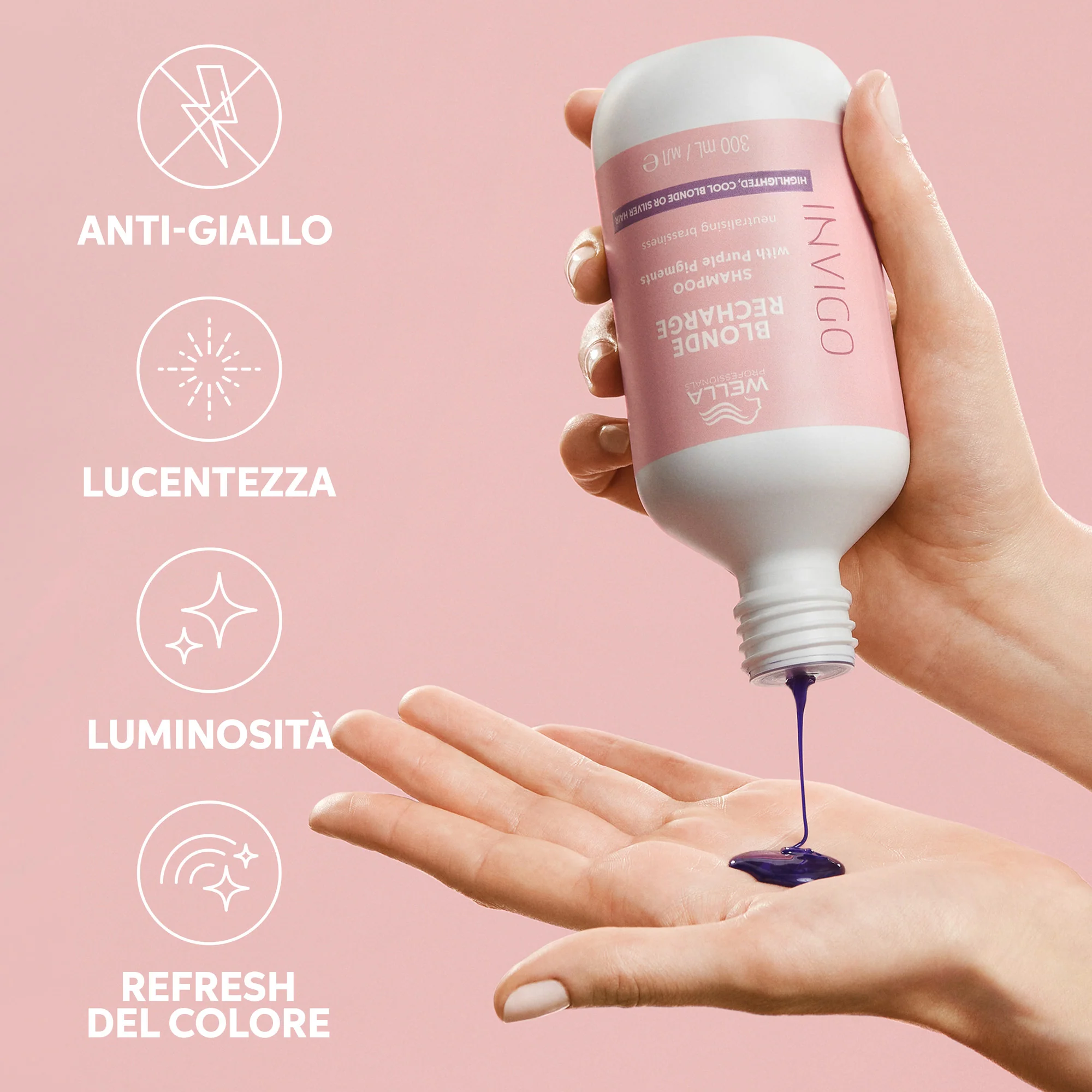 Invigo INVIGO BLONDE RECHARGE Cool Neutralizing Shampo - Shampoo Protezione Colore