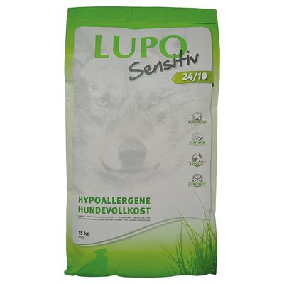 15 kg Lupo Sensitive tørfoder til hunde - 12 kg + 3 kg gratis!*