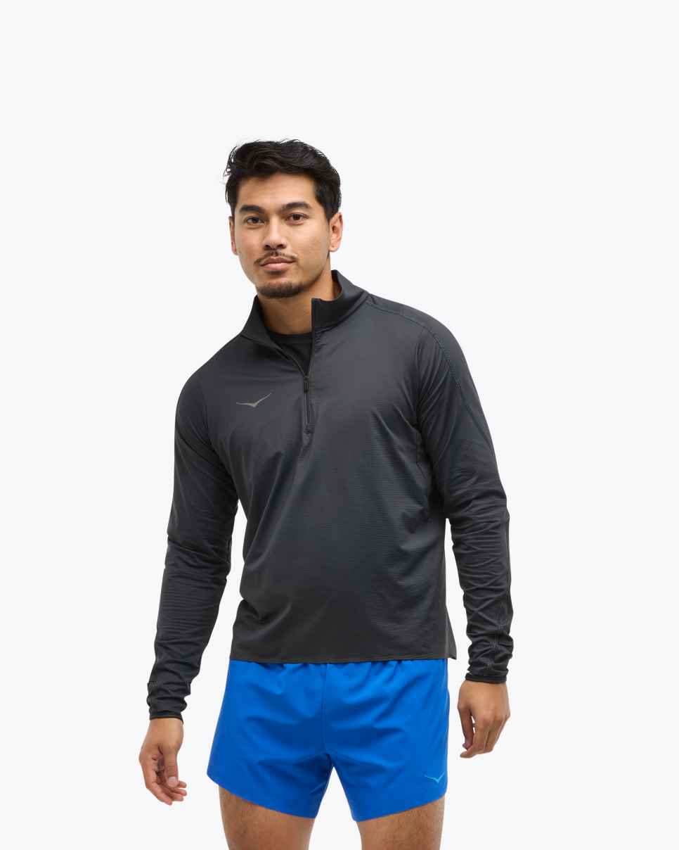 HOKA GlideTech Quarter Zip Schwarz