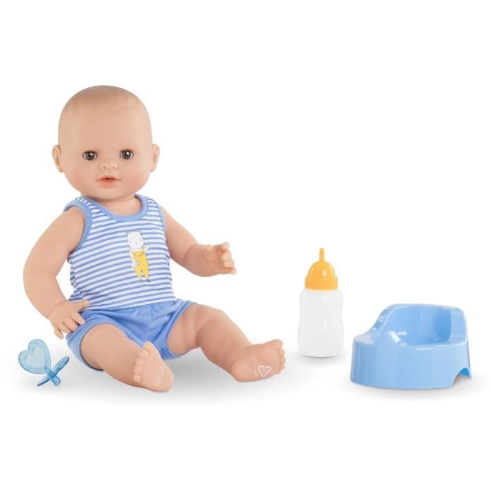 Corolle - Mon Grand Poupon - Paul fait pipi - Poupon 36cm sexué au corps vinyle - Dès 2 ans