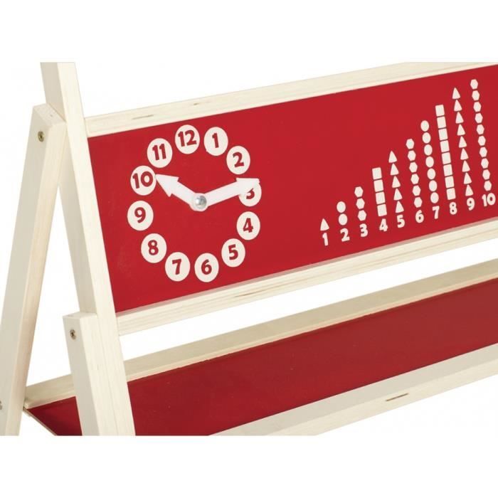 Lavagna magnetica e gessettabile bifacciale per bambini - ROBA - GASTON - H.112 cm - Rossa