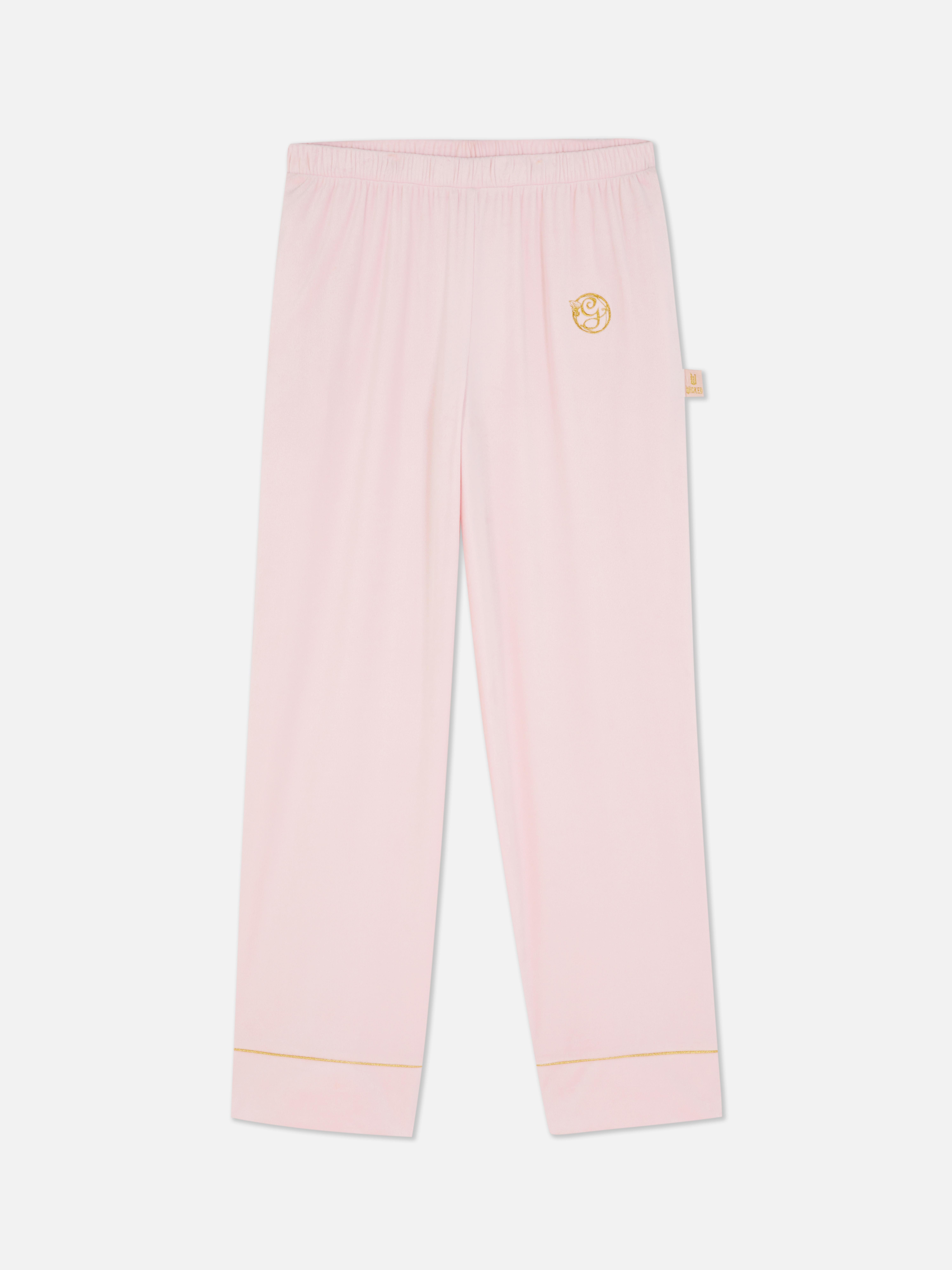Pantaloni de pijama Wicked x Primark din velur Pantaloni de pijama confortabili cu talie elastică și croială lată