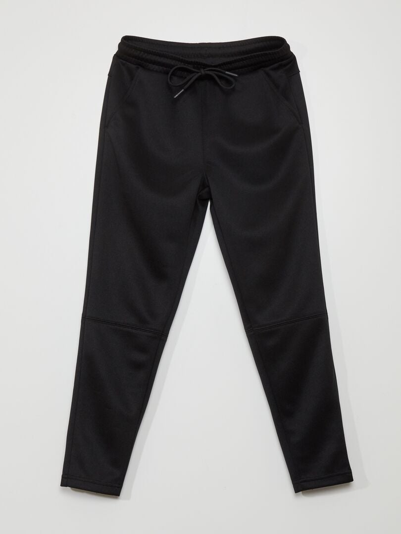 Conjunto de calça e blusa de moletom com zíper - preto
