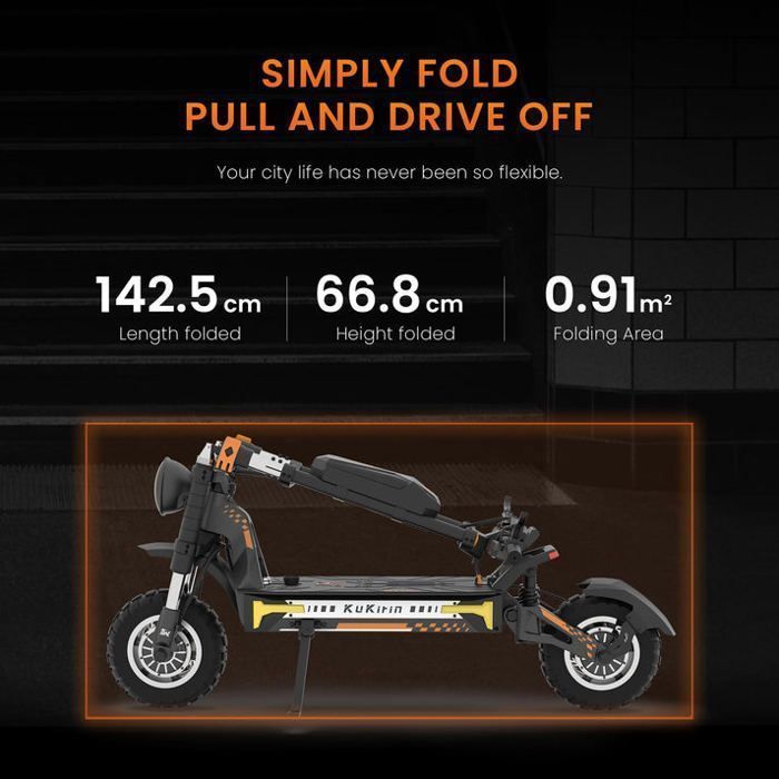 KuKirin G4 Max 12-inch 60V 35.2Ah elektrische scooter voor alle terreinen, maximale actieradius van 95 km, 150 kg