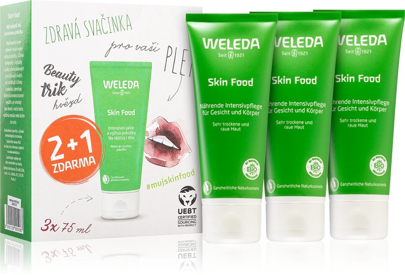 Weleda Skin Food universāls barojošs krēms ar ārstniecības augiem ļoti sausai ādai.