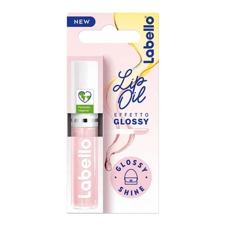 Óleo Labial Transparente Labello 5,5 ml nutre e protege.