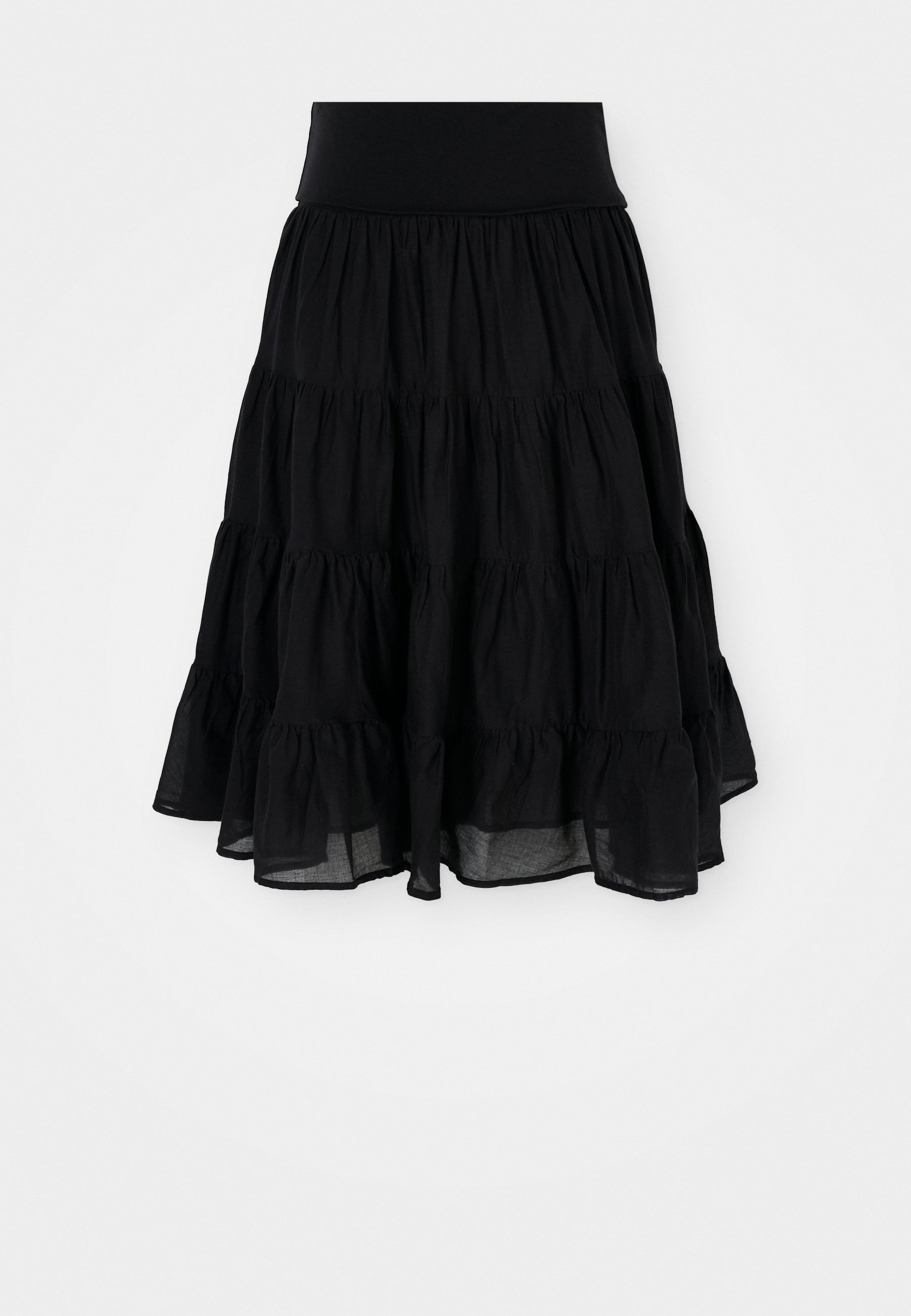 BDG Urban Outfitters FALLON FOLD PRAIRIE MIDI SKIRT - A-line skjørt - black