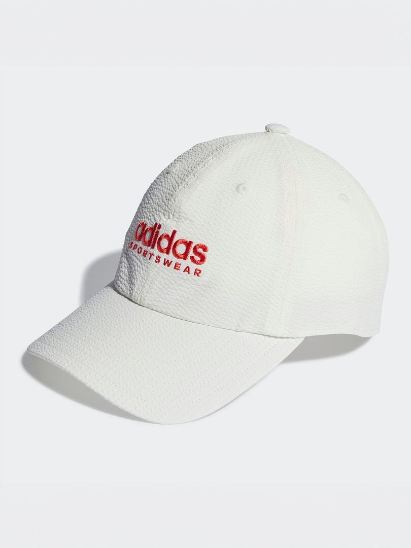 Adidas pet met textuur - wit