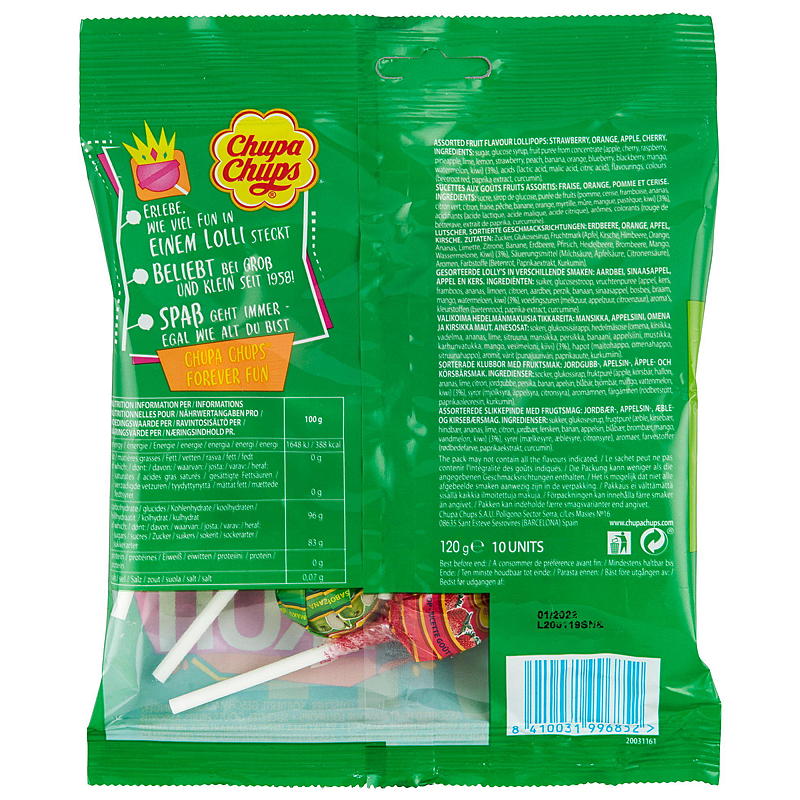 Chupa Chups 120 g, amore in una bustina