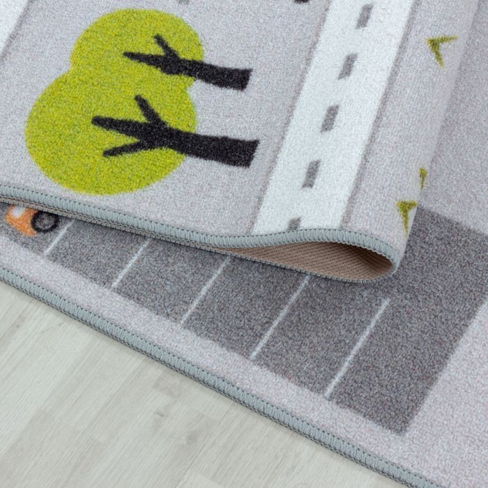 Tappeto per bambini Carpetsale24, tappeto da gioco, grigio, 140x200 cm, tappeto per cameretta, tappeto per la stanza del neonato