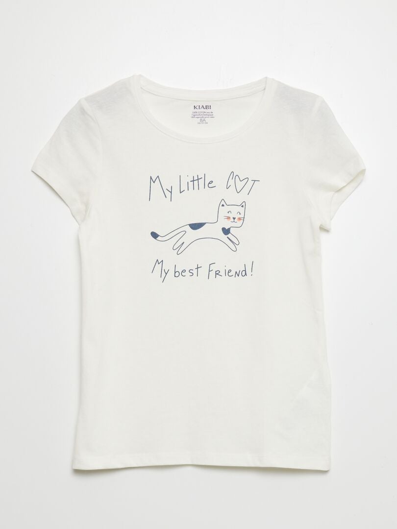 Set van 3 bedrukte T-shirts - WIT