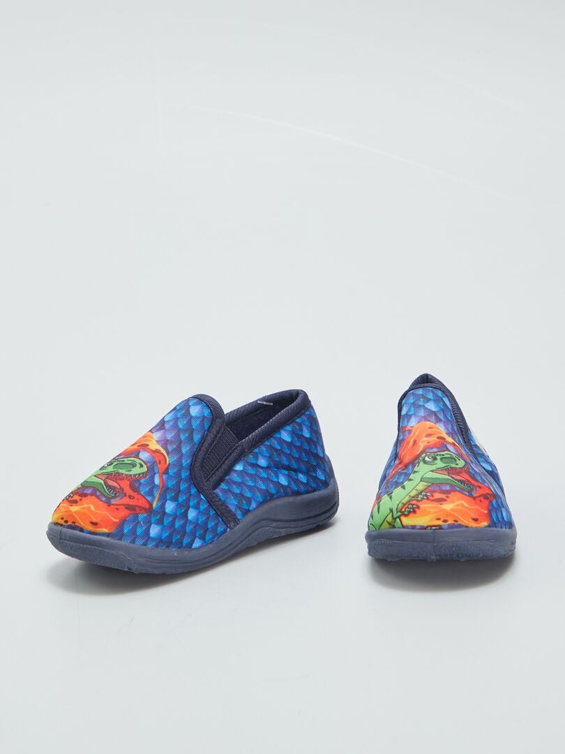 Gesloten 'dinosaurus'-slippers - blauw