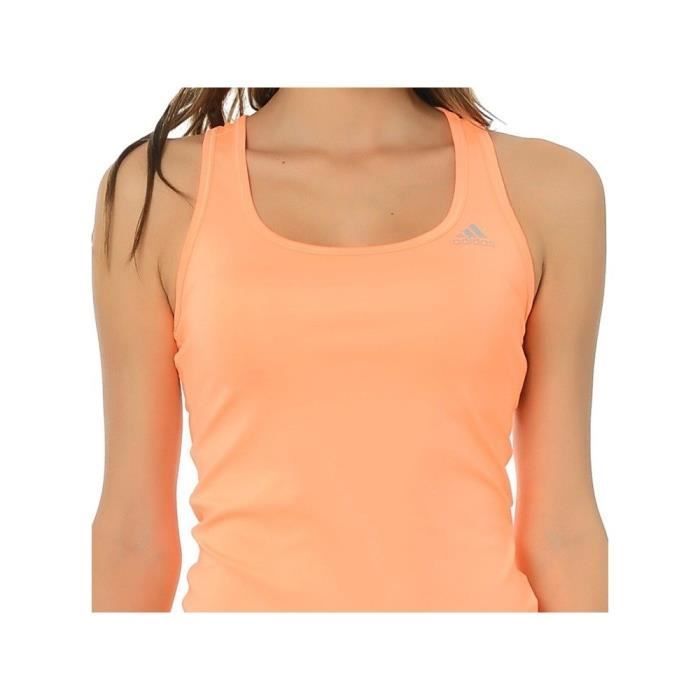 Camiseta - ADIDAS - TF Tank Solid - Naranja - 100% algodón - Sin mangas