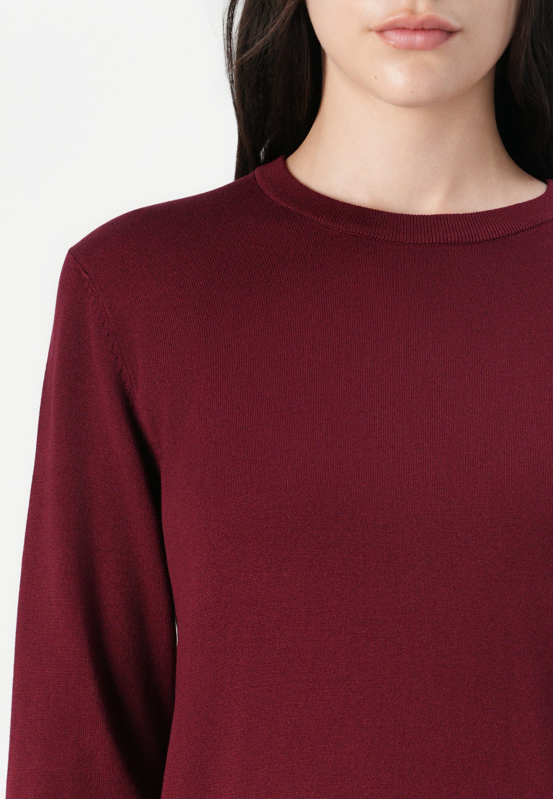 Pull JJXX JXLAYLA COMFY à col rond - cabernet