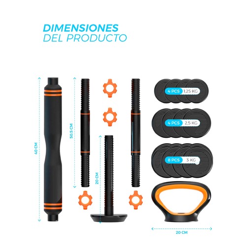  Xiaomi Fed 40kg komplet bučica, šipki i girja