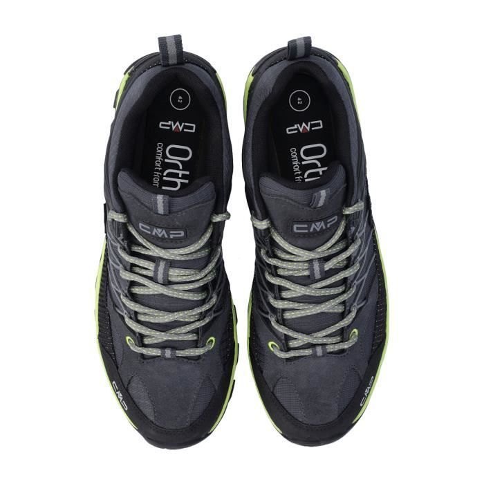 Scarpe da trekking basse impermeabili CMP Rigel - antracite-verde lime - taglia 47