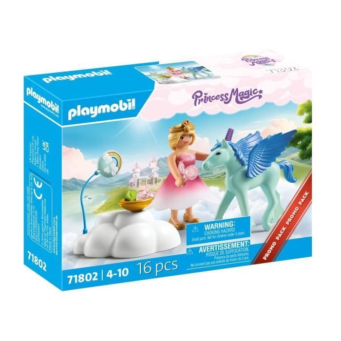 PLAYMOBIL 71802 Princesse et poulain ailé avec nuage, Princess Magic, 16 pièces, Dès 4 ans