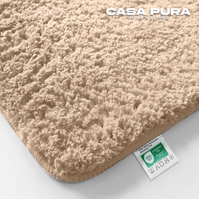 Alfombrilla de baño Sky Uni color beige crema, 70 x 120 cm