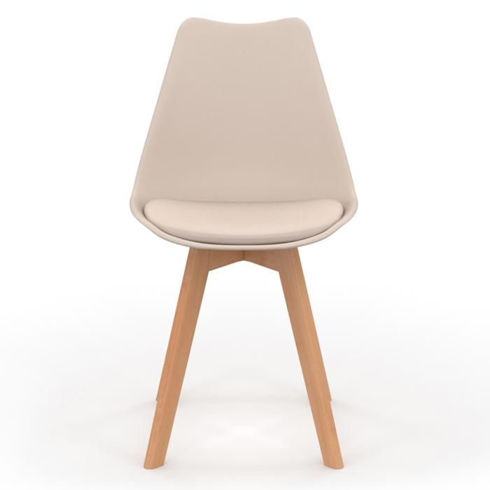 IDMARKET Lot de 4 chaises de salle à manger SARA scandinaves gris foncé, terracotta, beige x2