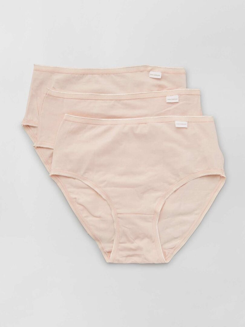 Conjunto de 3 braguitas midi 'Sans Complexe' - ROSA