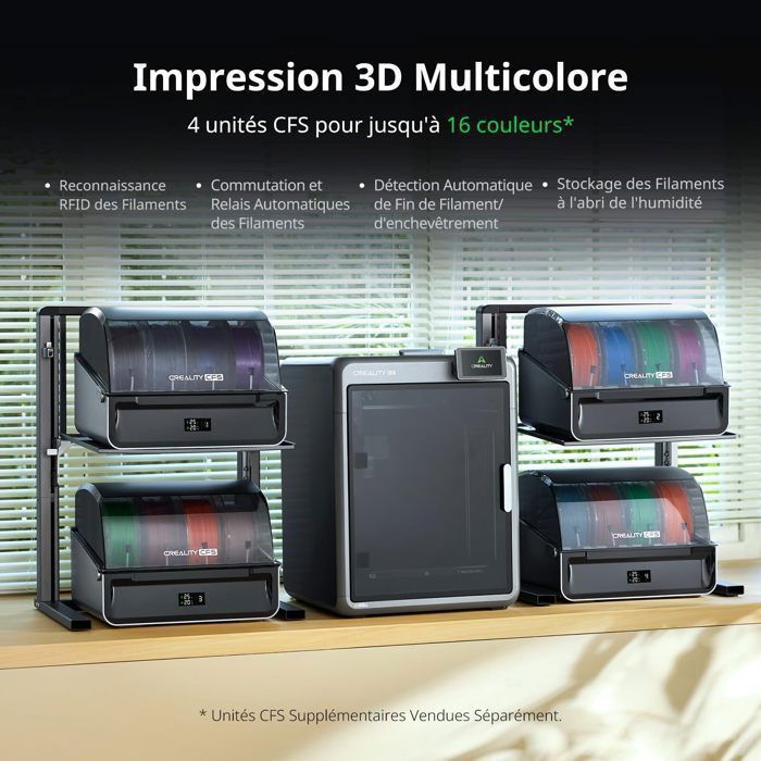 Impresora 3D Creality K2 Comb - Multicolor con CFS, alta velocidad de hasta 600 mm/s, autonivelación inteligente