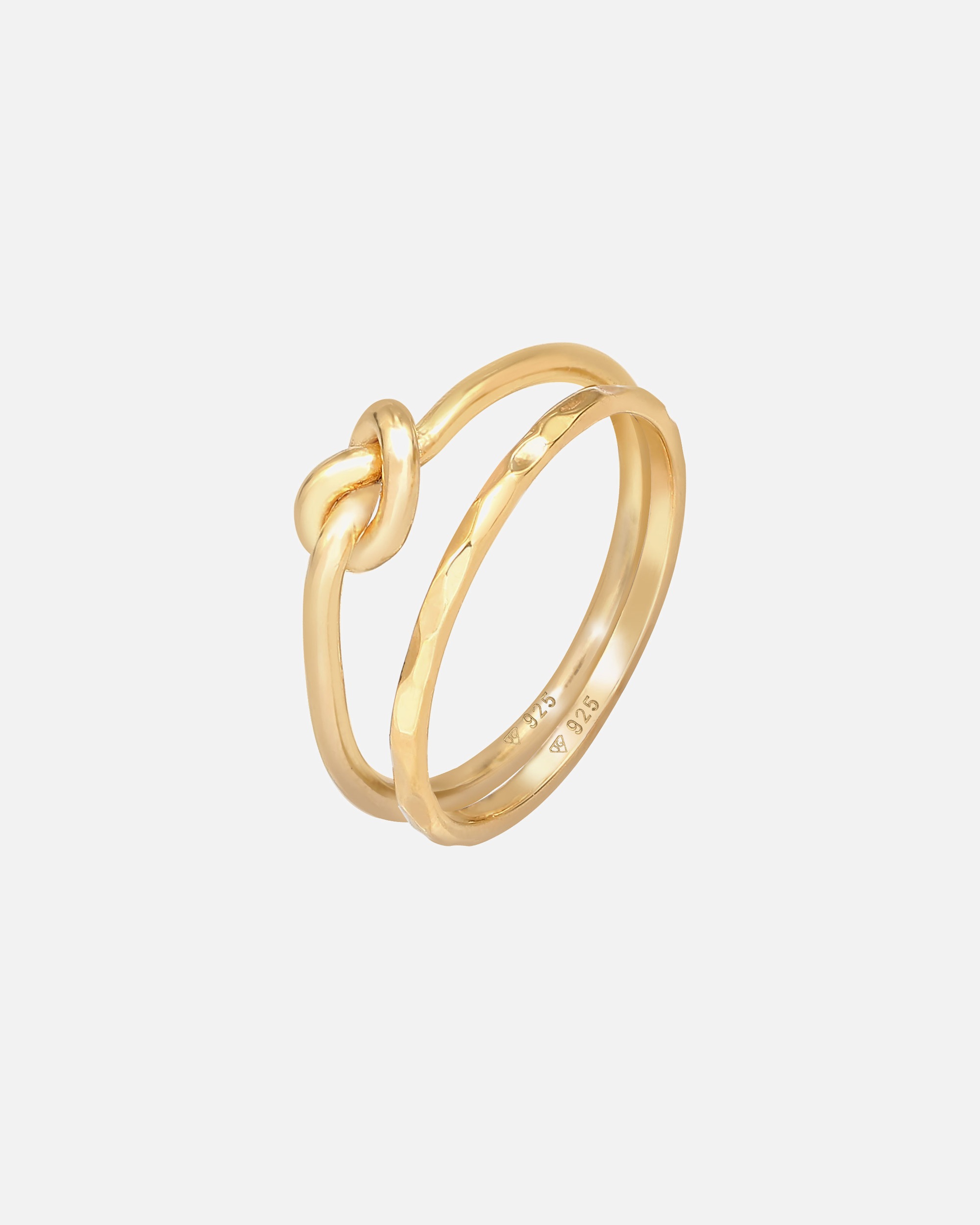 Elli Femmes Duo Knot Trend Basic Minimal en argent sterling 925