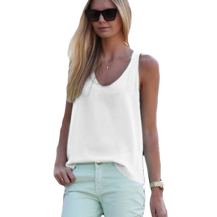 T-shirt Femme - LEOCLOTHO - Gil L - Slim - Manches courtes - Blanc