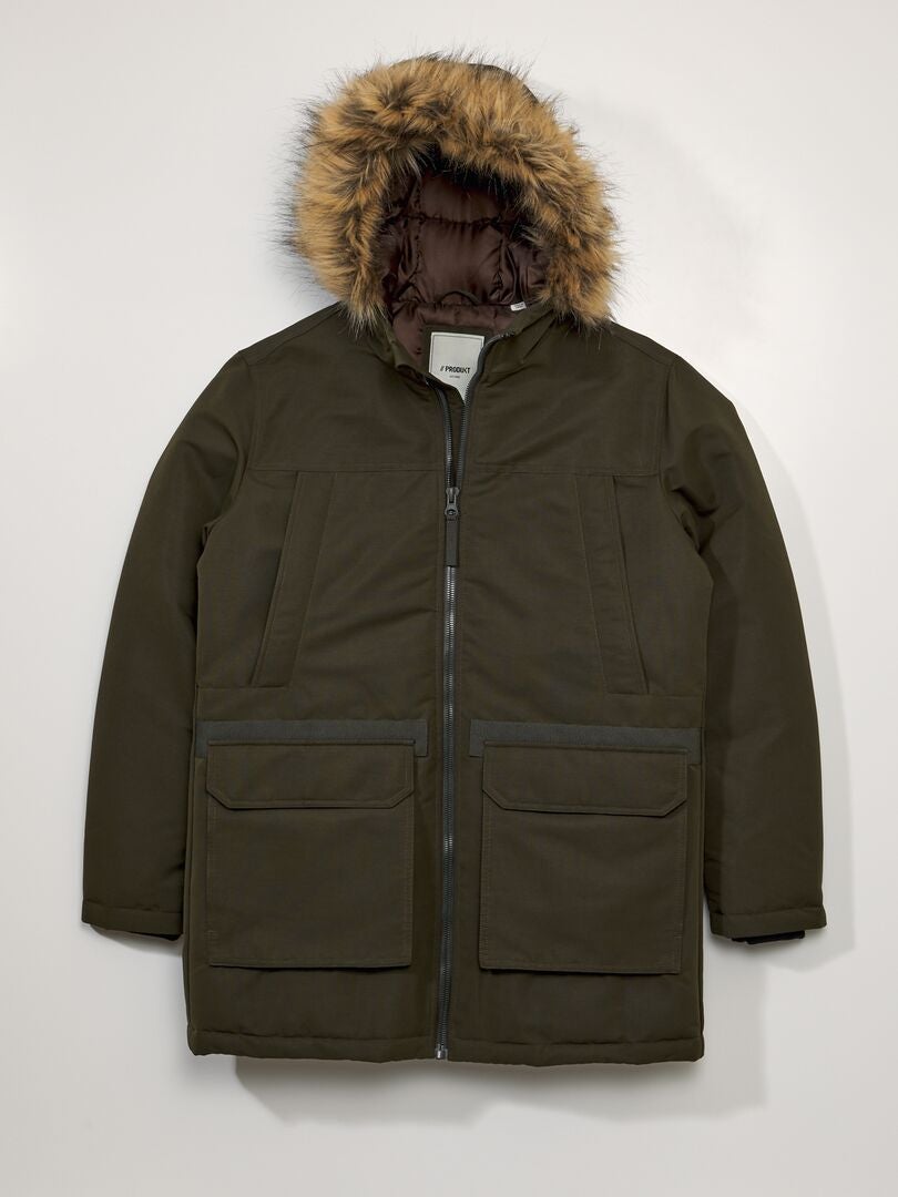 Parka z kapturem - KHAKI