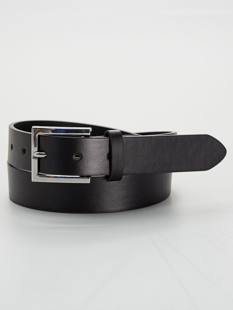 Kunstleren riem - Zwart