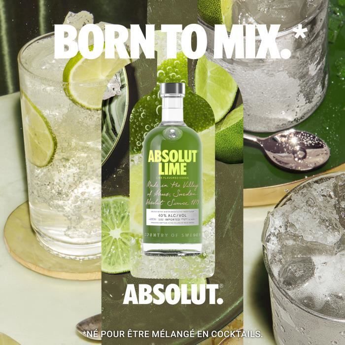 Absolut - Lime - Flavored Vodka - 40.0% ABV - 70cl