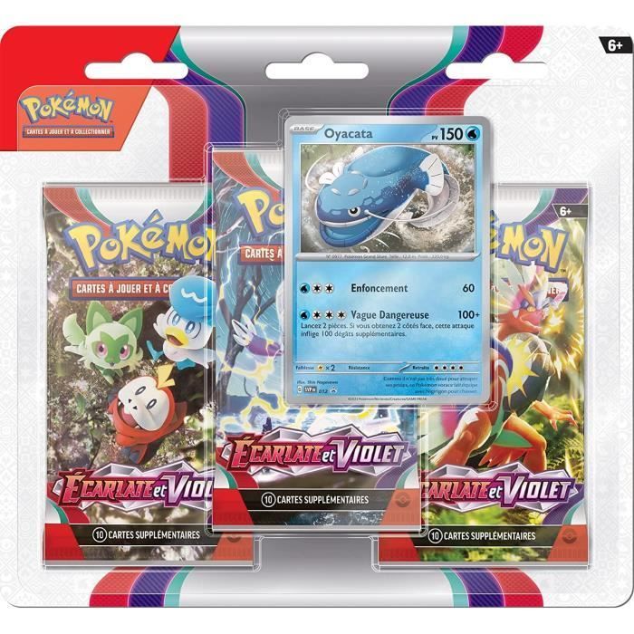 Pokémon | Paquete de 3 sobres - Serie Escarlata y Morada 1 (EV01) | Modelo aleatorio | Edad: 6+ | Número de jugadores: 1-2