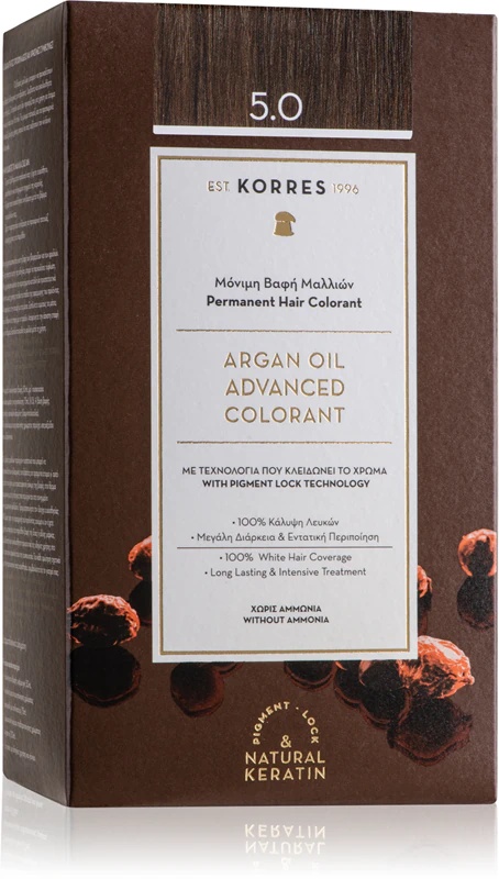 „Korres Argan Oil“ ilgalaikiai plaukų dažai su argano aliejumi