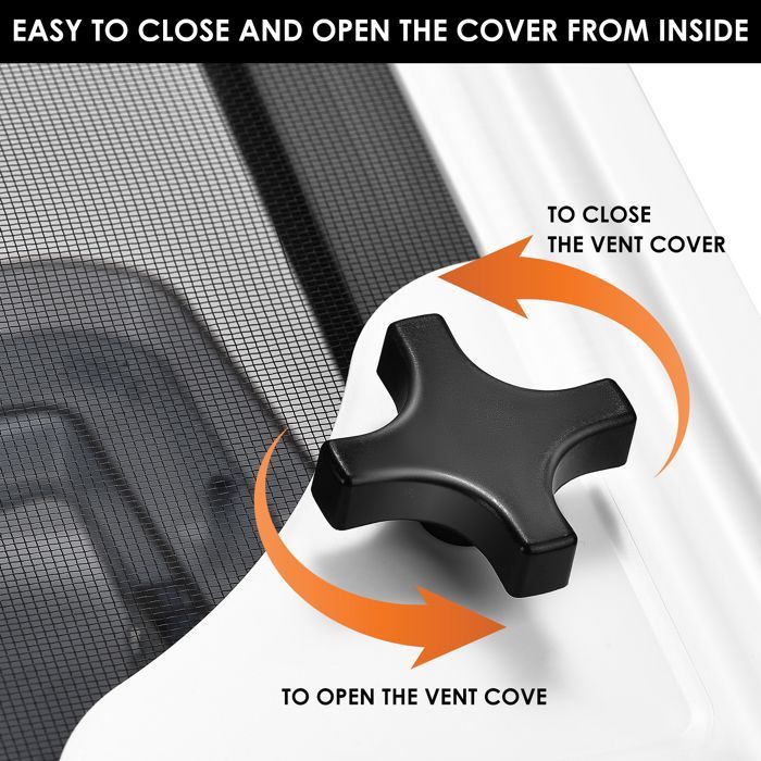 Ventilador de techo para caravana TTLIFE, 40 cm x 40 cm, ajuste manual, reversible, impermeable, para ducha, autocaravana y caravana.